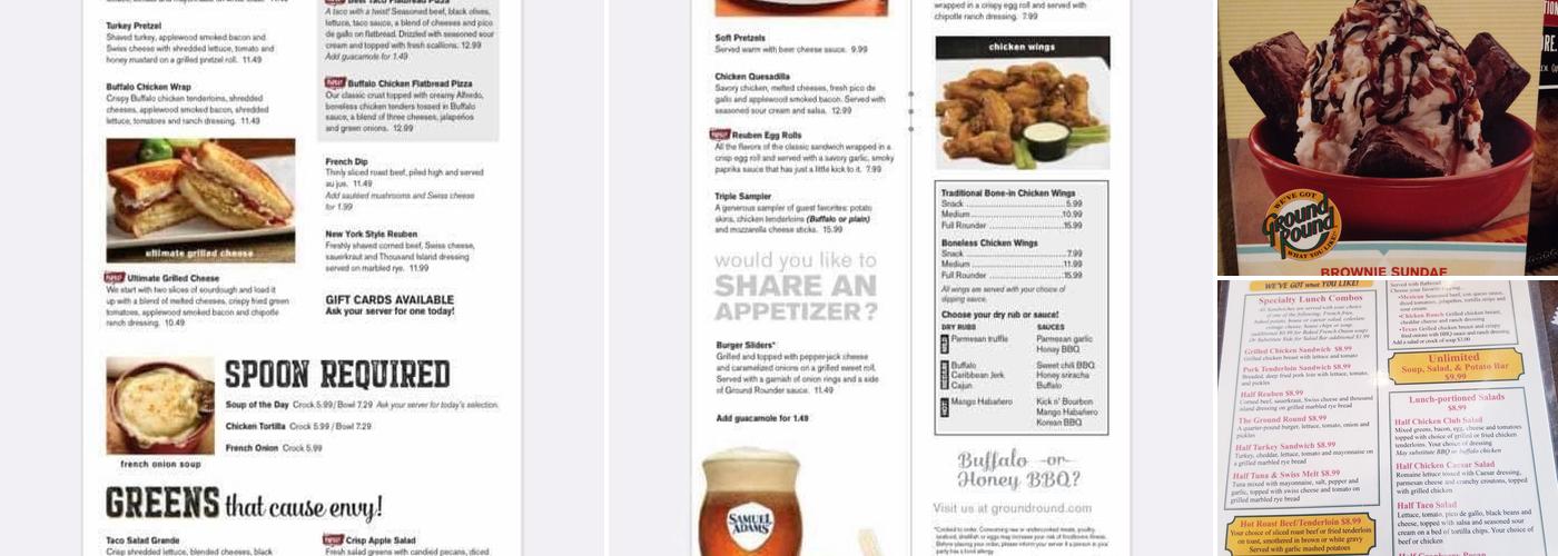 Ground Round Grill & Bar Menu