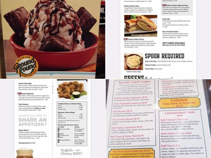 Ground Round Grill & Bar Menu