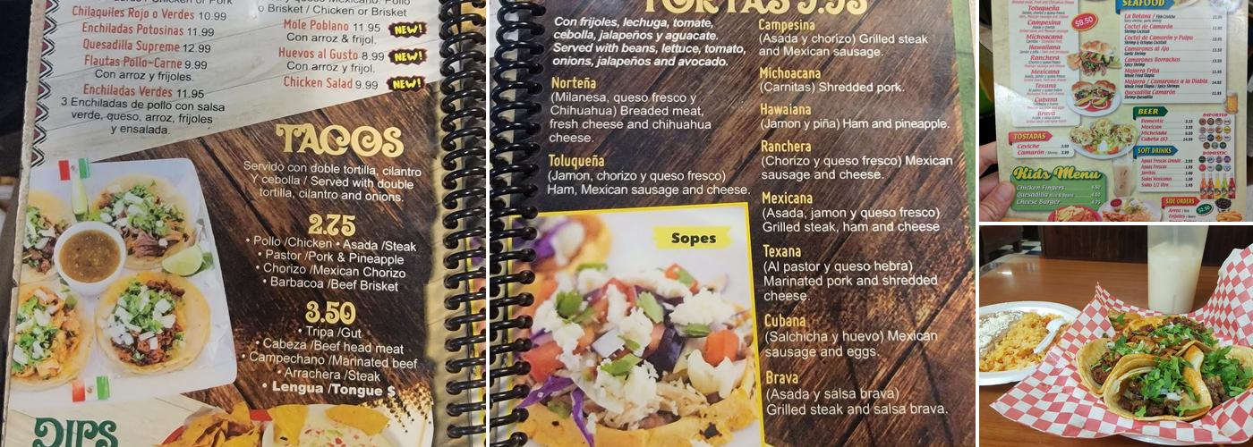 El Torito Menu