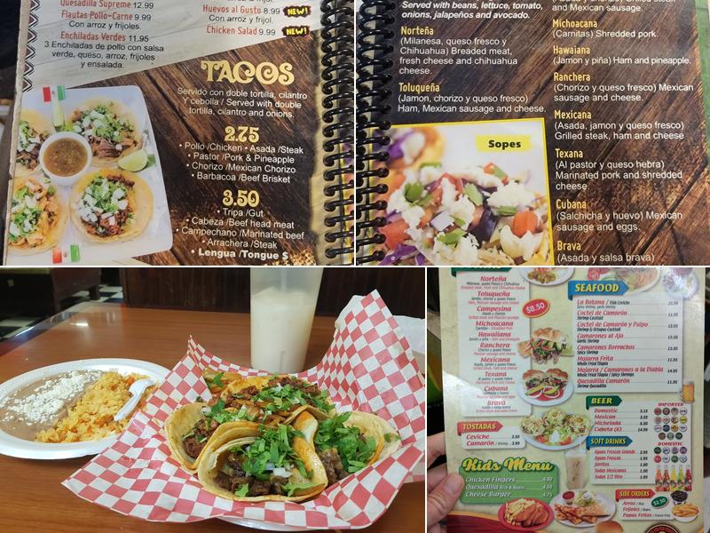 El Torito Menu
