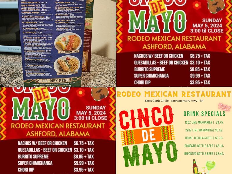 Rodeo Mexican Restaurant Menu