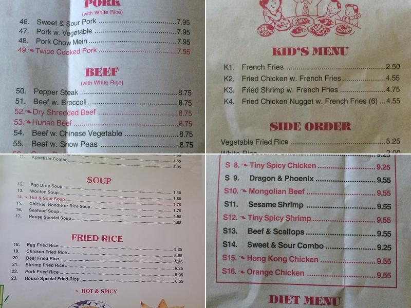 Super Canton Chinese Restaurant Menu