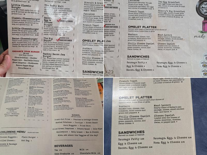 Our Place Diner Menu