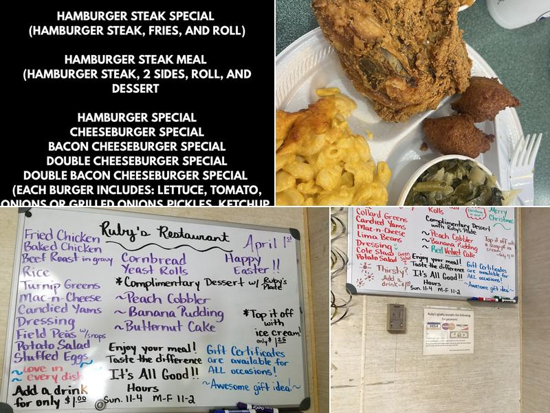 Ruby's Menu