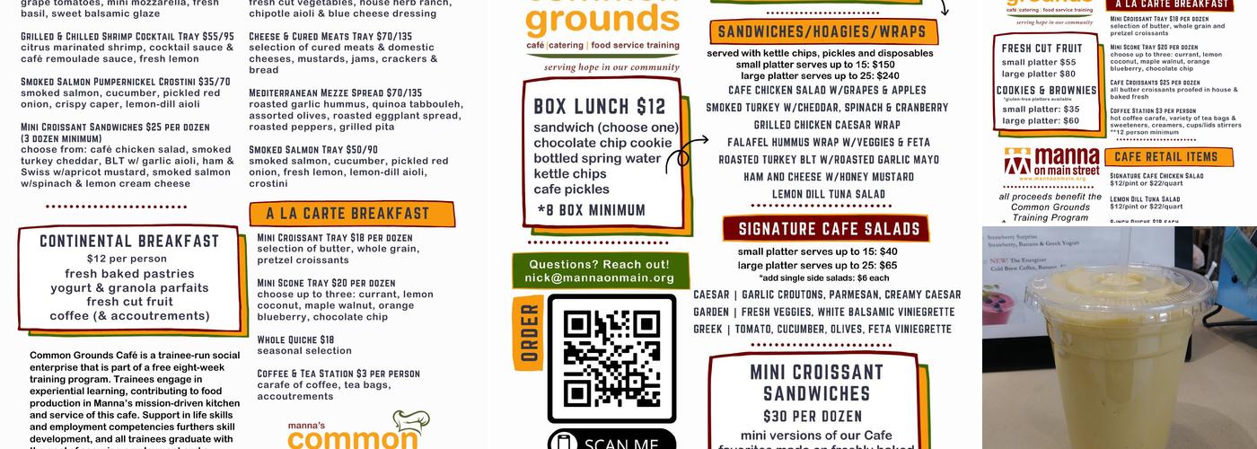Common Grounds Cafe Menu
