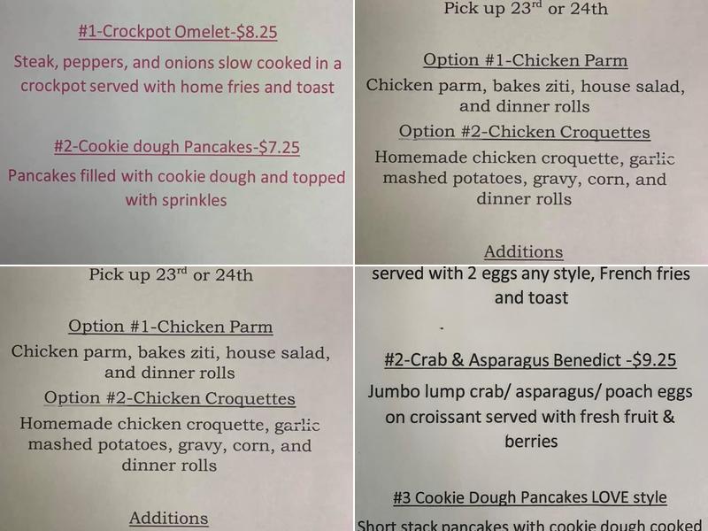 Parkside Cafe Menu