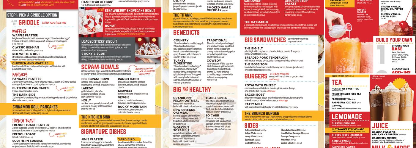 The Big Biscuit Menu