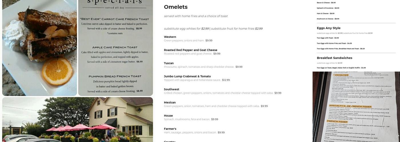 Nudy's East Side Cafe - Devon Menu