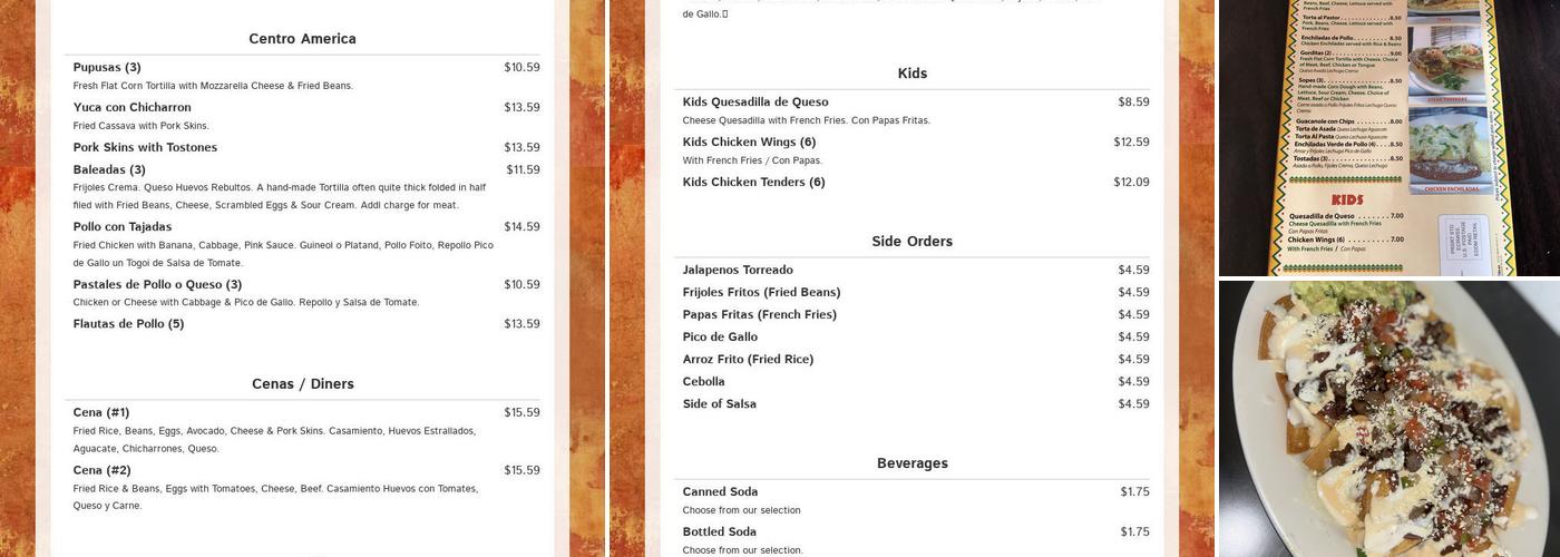El Cacique Menu