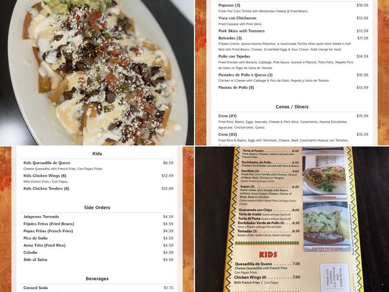 El Cacique Menu