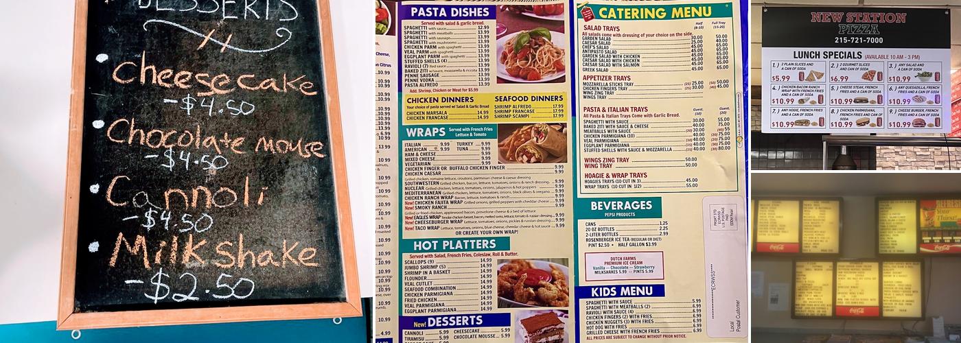 New Station Pizza Menu