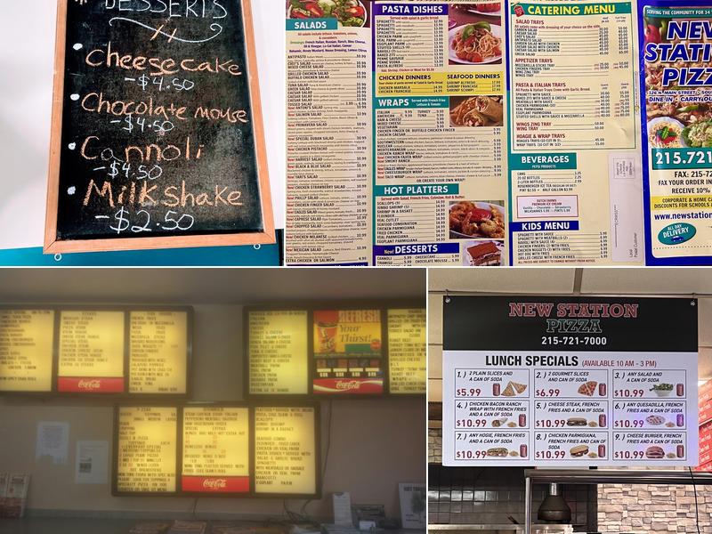 New Station Pizza Menu