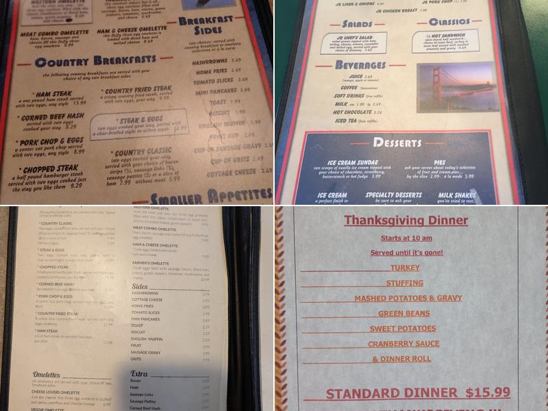 Down Home Diner Menu