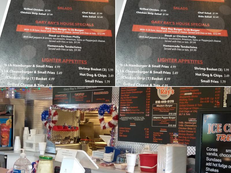 Gary Ray's Menu