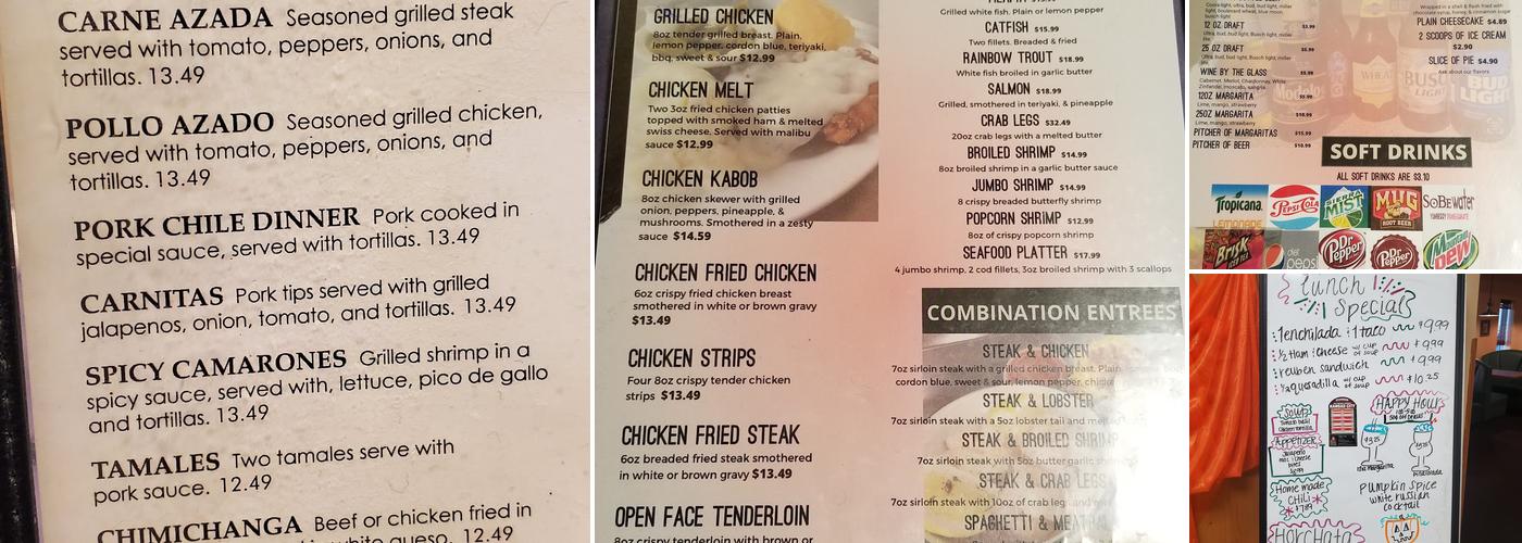 San Jose Steakhouse & Mexican Menu