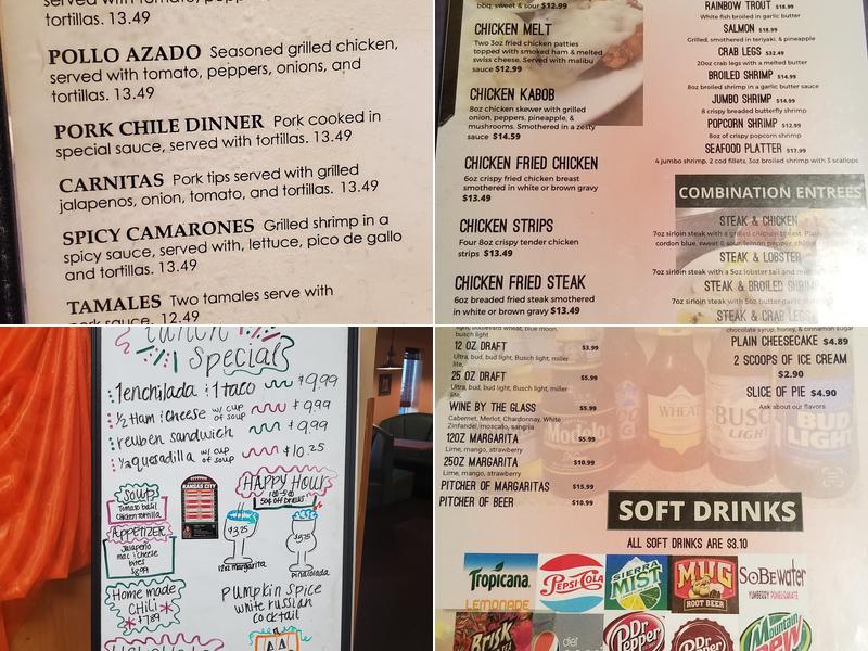 San Jose Steakhouse & Mexican Menu