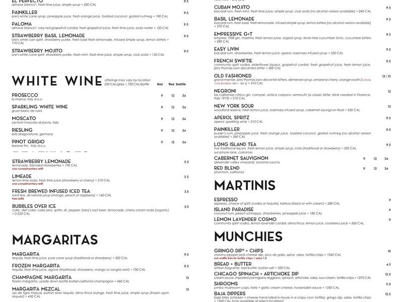 54th Street Scratch Grill & Bar- Englewood Rd Menu