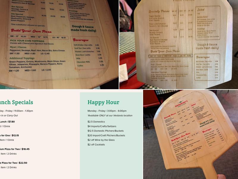 Davenport's Pizza Palace - Mtn Brook Menu