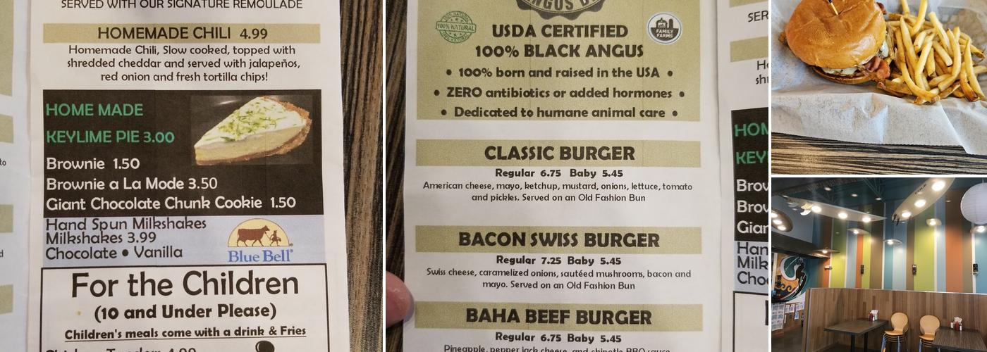 Baha Burger Menu