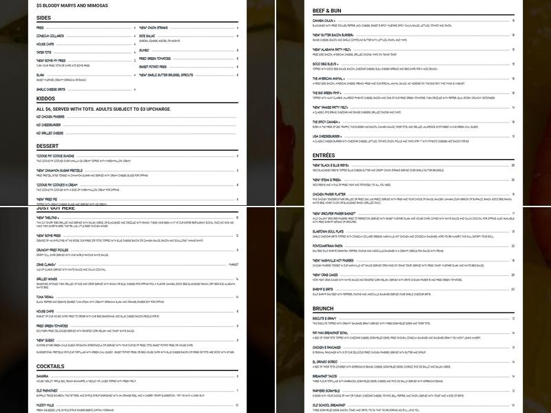 Mudtown Eat & Drink Menu