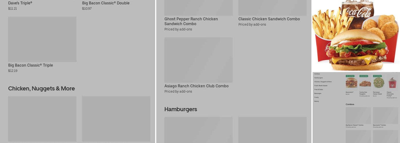 Wendy's Menu