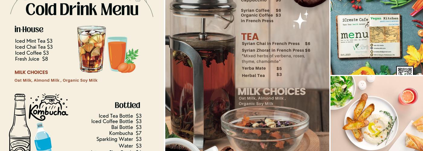 iCreate Cafe Menu