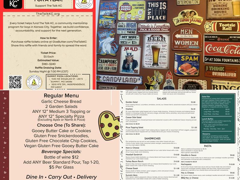 Summit Pizza Menu