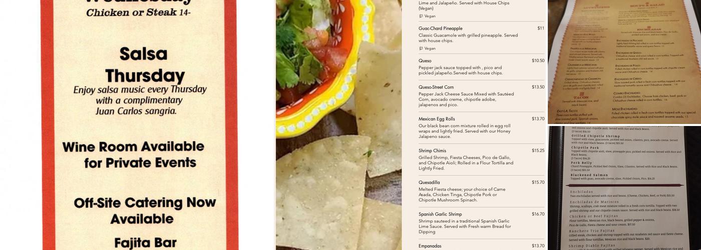 Juan Carlos Mexican Bar & Grill Menu