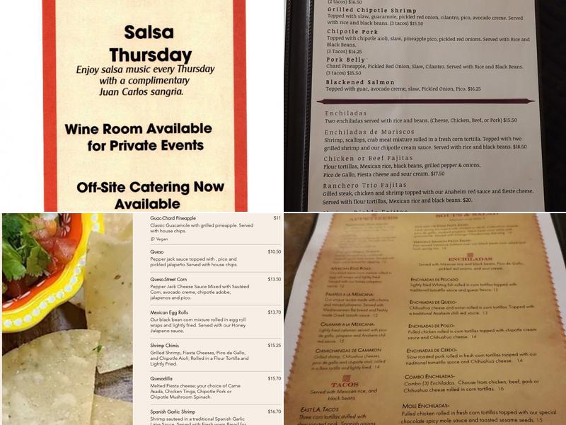Juan Carlos Mexican Bar & Grill Menu