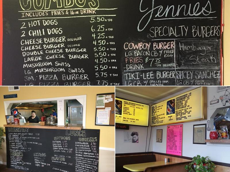 Jennie's Sandwich Shop Menu