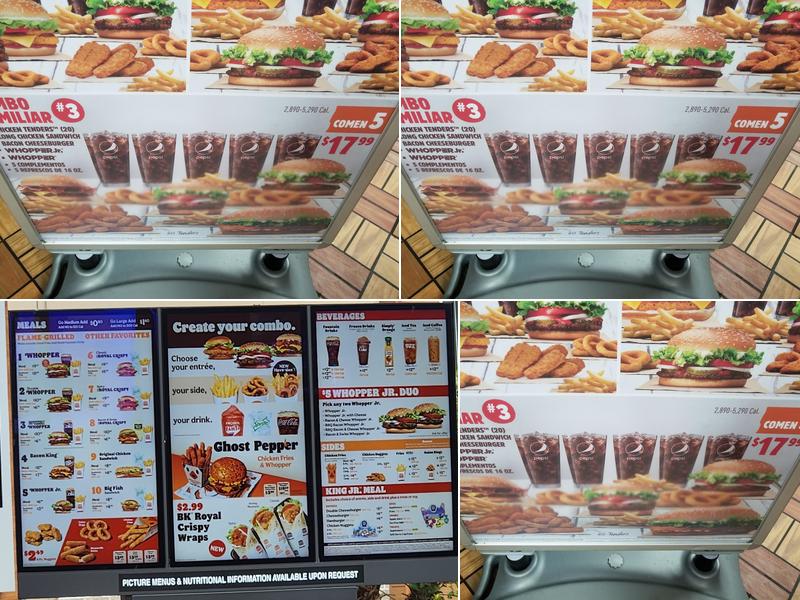 Burger King Menu