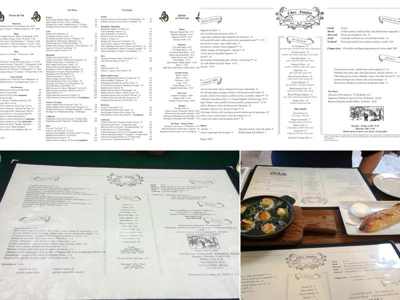 Chez Fonfon Menu