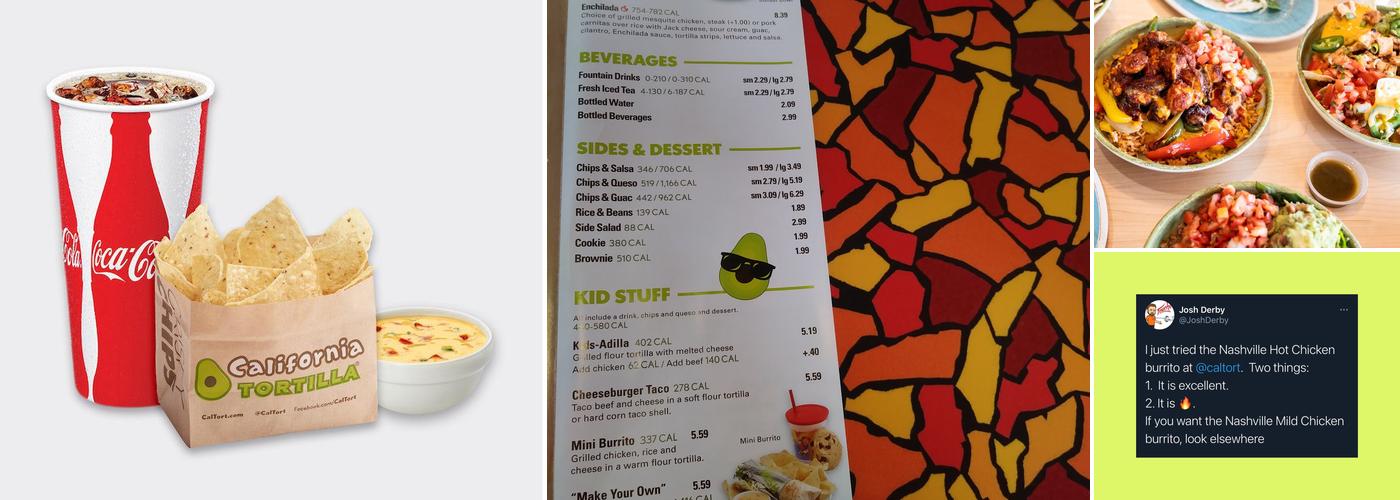 California Tortilla Menu