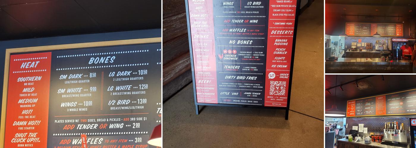 Hattie B's Hot Chicken - Birmingham Menu