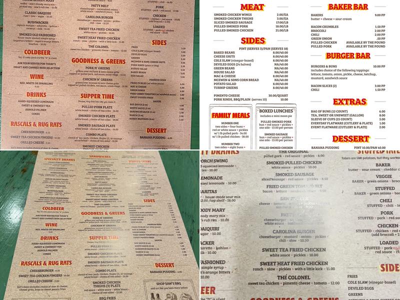 SAW’s Soul Kitchen Menu