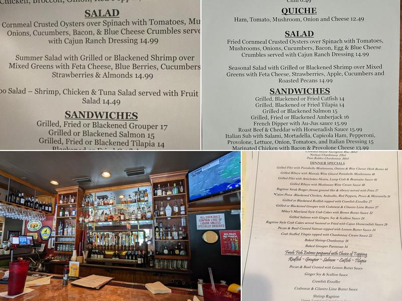 Ragtime Cafe Menu