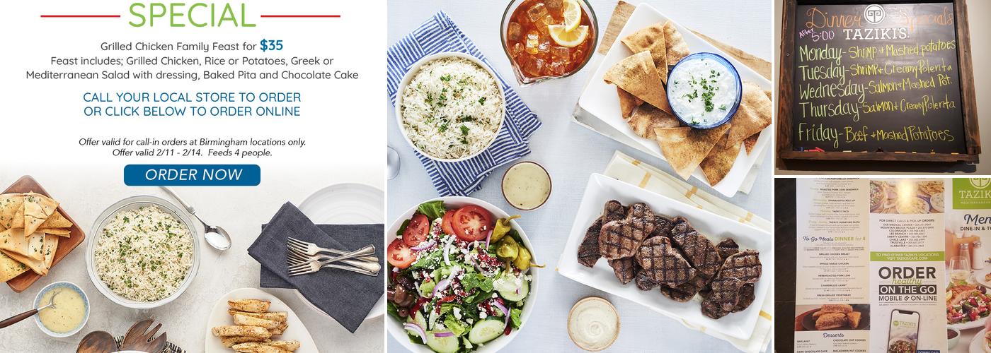 Taziki's Mediterranean Cafe - Chace Lake Menu