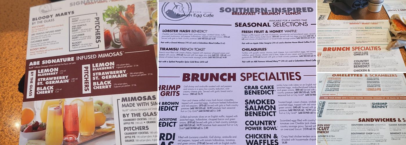 Another Broken Egg Cafe Menu