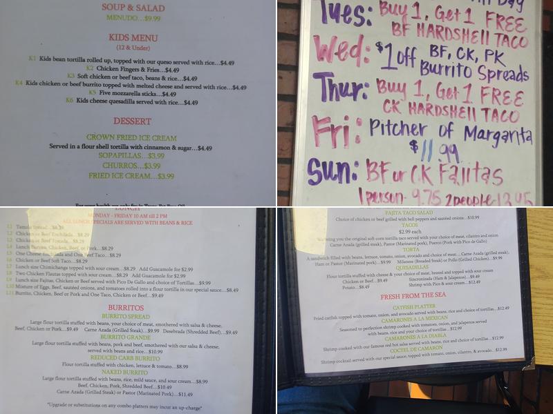 El Volcan Mexican Grill Menu