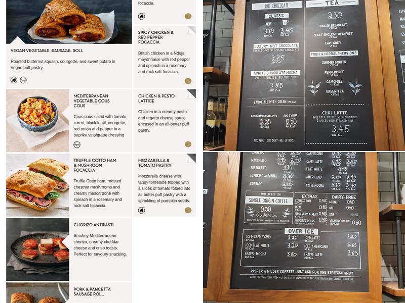 Caffè Nero - Edinburgh Airport BEFORE SECURITY Menu