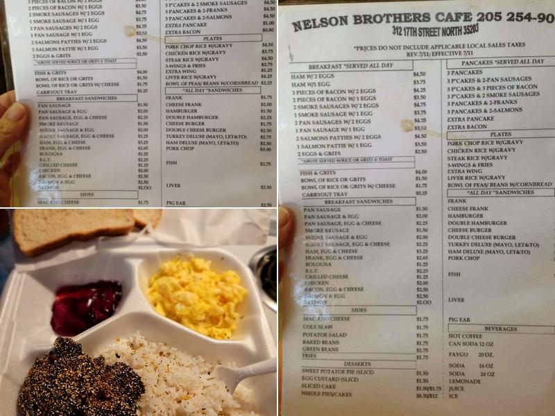Nelson Brother's Cafe Menu