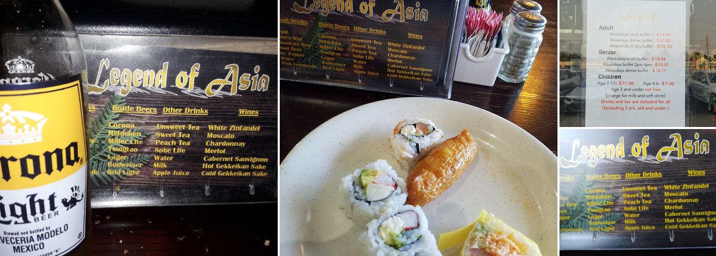 Legend of Asia Menu