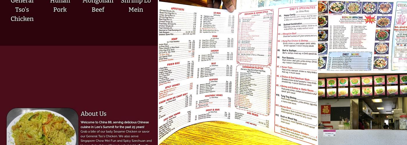 China 88 Menu