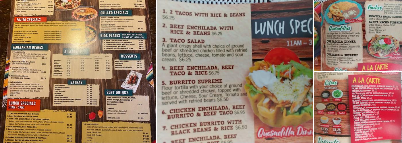 Frontera Grill Menu