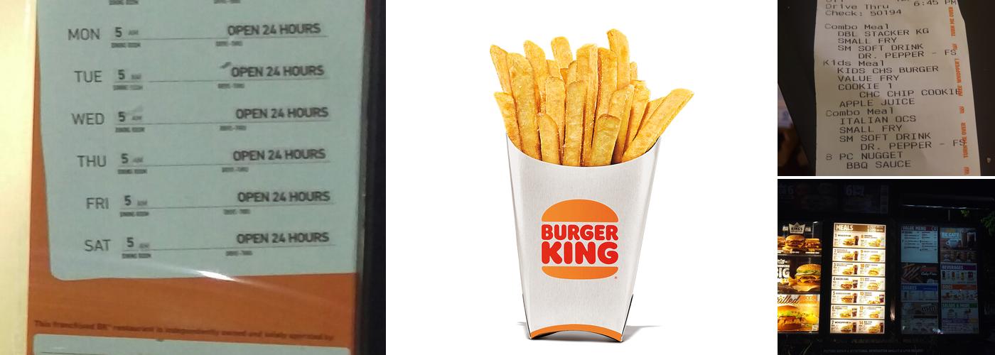 Burger King Menu