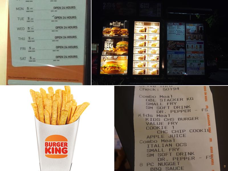 Burger King Menu