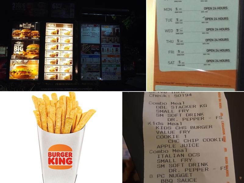Burger King Menu