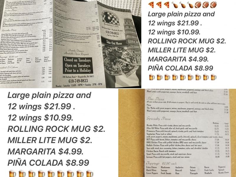 Borderline Cafe Menu