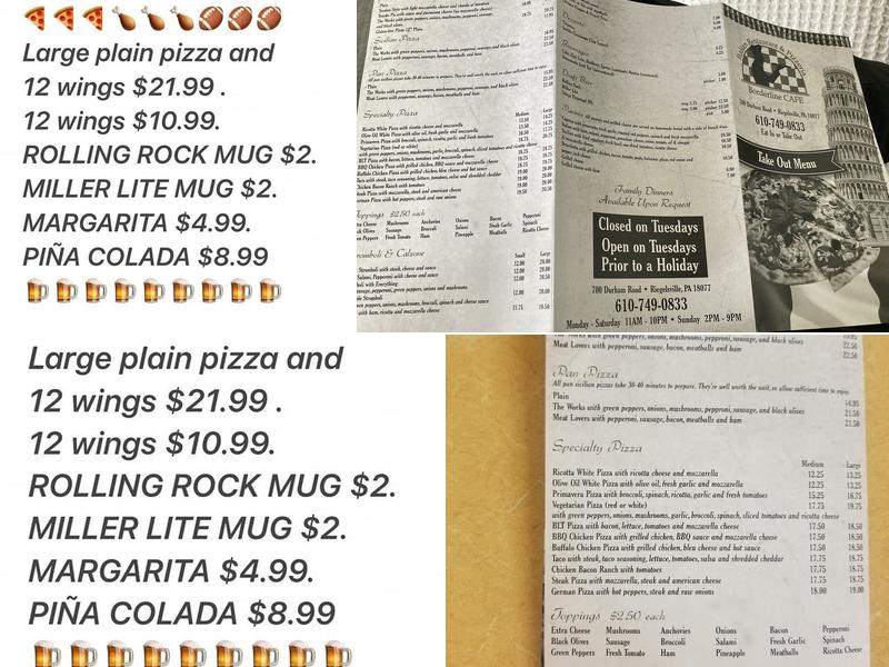 Borderline Cafe Menu