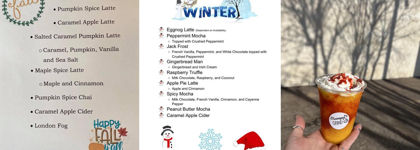 Grumpy's Grind Menu